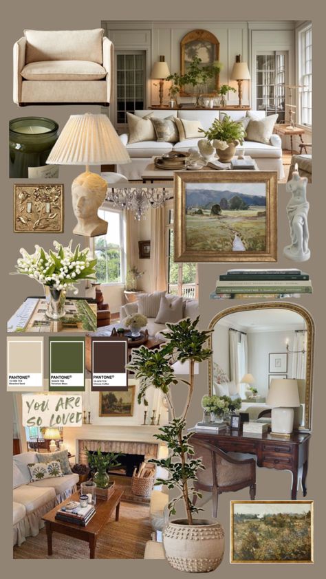 Nancy Meyers, A Collage, Living Room Inspo, House Inspo, Dream Home Design, Living Room Inspiration, New Room, Traditional House, My Dream Home