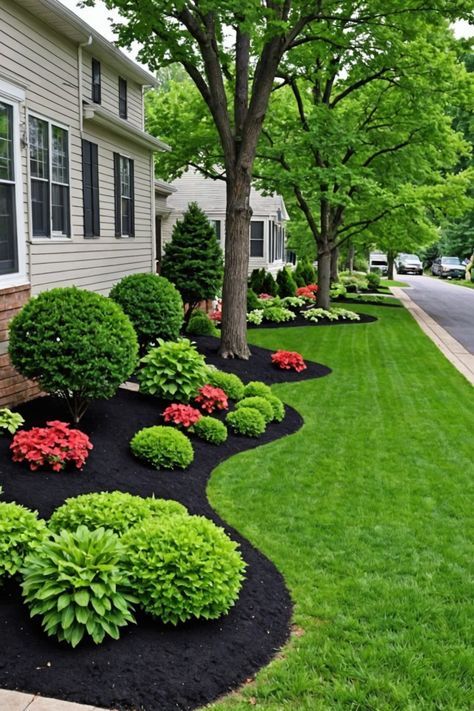 Front Yard Designs Landscaping, Beautiful Landscaping Ideas, Namų Interjeras, Creative Pathways, Tree Landscaping Ideas, Tree Landscaping, Landscaping Around House, Landscaping Around Trees, Front Garden Landscape