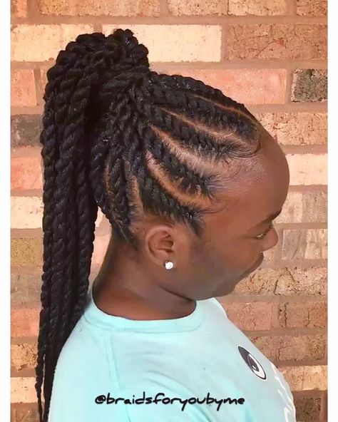 Marley Ponytail, Twist Cornrows, Marley Twist, Marley Twists, Twist Styles, Hair Twist Styles, Hairstyles Updo, A Pony, Braided Hairstyles Updo