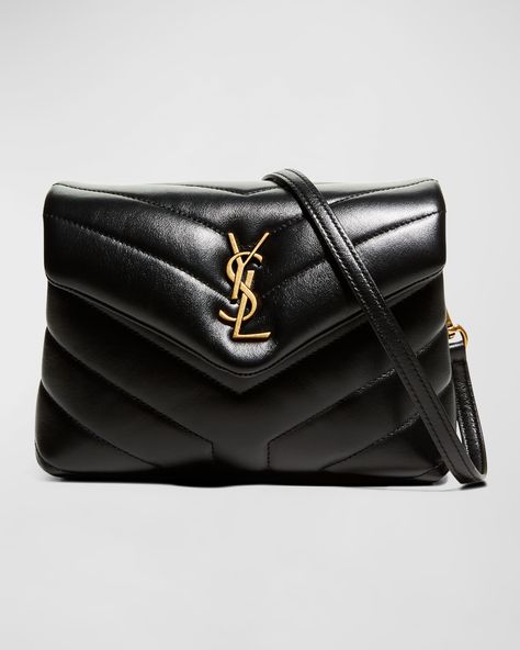 Saint Laurent Loulou Toy YSL Crossbody Bag in Quilted Leather Ysl Toy Loulou, Saint Laurent Crossbody Bag, Ysl Crossbody, Ysl Crossbody Bag, Swag Bag, Anthony Vaccarello, Monogrammed Items, Womens Crossbody Bag, Quilted Leather