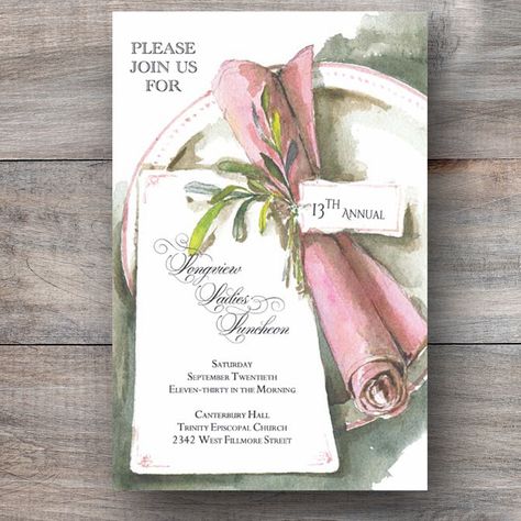 Ladies Lunch Luncheon, Dinner Invitations| Celebration Bliss Lunch Invitation, Classy Invitations, Ladies Lunch, Bridesmaid Luncheon, Ladies Luncheon, Pink Napkins, Memorial Weekend, Bridal Invitations, Beautiful Wedding Invitations