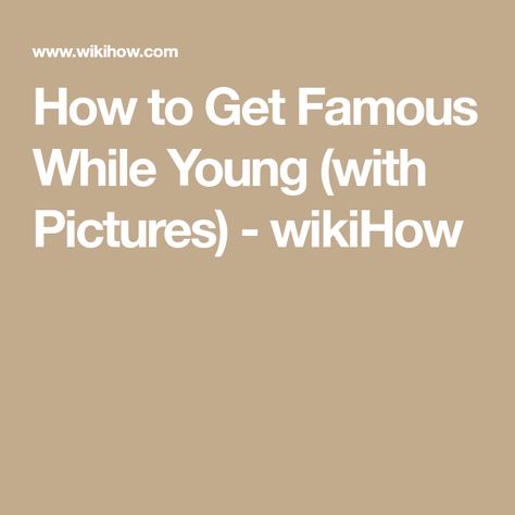 How To Become Famous, How To Get Famous, How To Be Famous, Starting A Youtube Channel, Youtube Channel, Something To Do, Acting, To Start, Things To Do