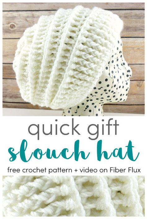 Crochet Slouch Hat, Crochet Hat Patterns, Confection Au Crochet, Crochet Beanies, Crochet Hat Free, Bonnet Crochet, Crochet Beanie Pattern, Crocheted Hats, Crochet Hats Free Pattern