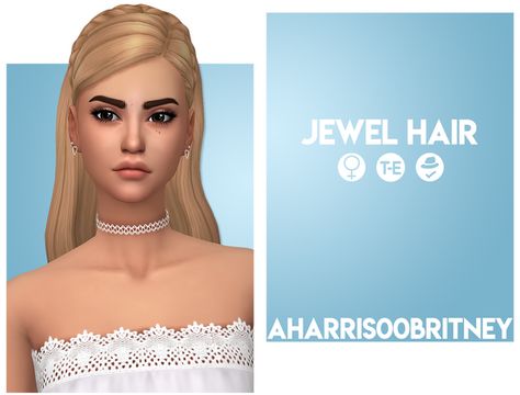 Jewel Hair | aharris00britney on Patreon Sims 4 Paris, Sims 4 Women Hair, Jewel Hair, Sims 4 Cheats, Pelo Sims, Sims 4 Mm Cc, Sims 4 Game Mods, Sims 4 Cc Skin, New Mods