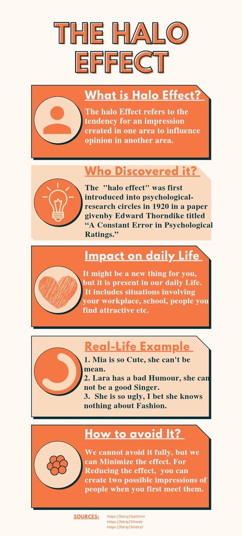 Halo Effect, Coginitive Bias, Psychology, Daily Psychology, Our Human Brain Halo Effect Psychology, Philosophy Notes, Writing Details, Book Knowledge, Counseling Tips, Learning Psychology, Reading People, Facts About Dreams, Psychology Notes