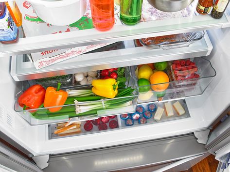 produce crisper drawers refrigerator Vegetable Drawer, Fridge Drawers, Produce Storage, Food Scientist, Refrigerator Drawers, Refrigerator Organization, Fridge Organization, Food Science, Reduce Food Waste