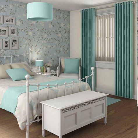 Duck Egg Bedroom, Duck Egg Blue Bedroom, Bedroom Paint Ideas, Blue Bedrooms, Bedroom Design Diy, Blue Bedroom Walls, Home Bedroom Design, Duck Blue, Blue Bedroom Decor