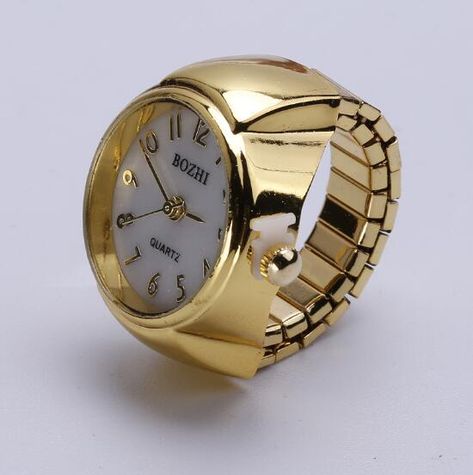 Gold White Background, Watch Rings, Accesorios Aesthetic, Cute Watches, Mirror Material, Digital Fashion, Antique Watches, Watches Unique, Ring Watch