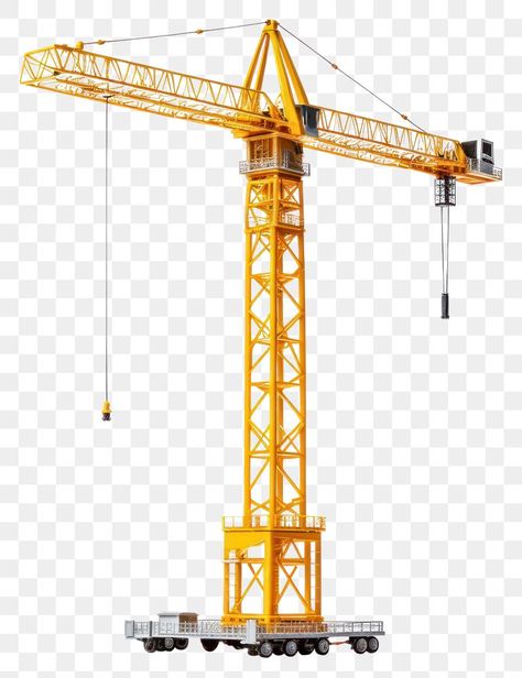 Background Architecture, Crane Construction, Construction Crane, Tower Crane, Scaffolding, Yellow White, White Background, Jam, Tower