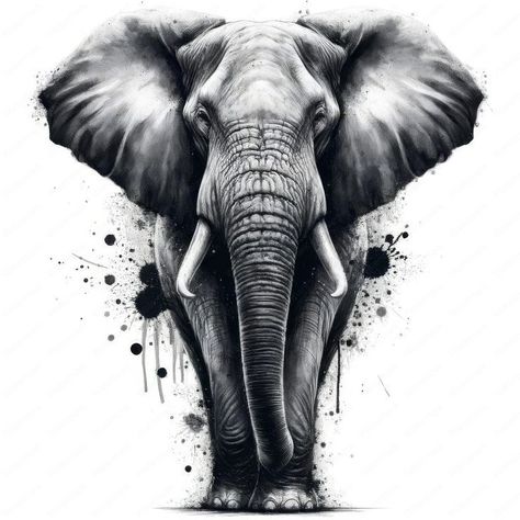 Elephant Drawing Realistic, Realistic Elephant Tattoo, Elephant Head Tattoo, Elephant Eye, Bee Artwork, Drawing Realistic, Head Tattoo, Elephant Drawing, Elephant Tattoo