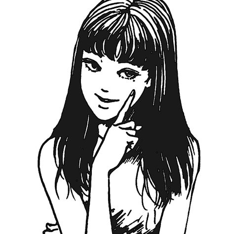 Tomi Kawakami, Tomie Kawakami Manga, Tomie Icons, Tomie Pfp, Sticker No Background, Tomie Kawakami, Paranormal Aesthetic, Inspired Wallpaper, Junji Ito