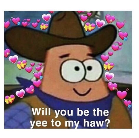 Yee To My Haw, Heart Meme, Response Memes, Snapchat Stickers, Current Mood Meme, Cute Love Memes, Crush Memes, Snapchat Funny, Spongebob Memes