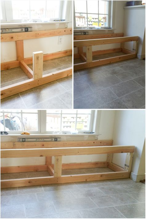 DIY BUILT-IN STORAGE BENCH TUTORIAL | ONE ROOM CHALLENGE WEEK 3 - PLACE OF MY TASTE Kitchen Storage Bench, Diy Window Seat, Diy Built In, Diy Storage Bench, Storage Bench Seating, Woodworking Furniture Plans, One Room Challenge, Banquette Seating, Seat Storage