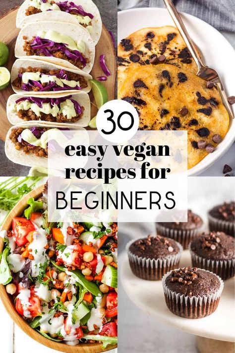 Easy Vegan Recipes For Beginners, Tacos Breakfast, Vegan Recipes For Beginners, Pizza Tacos, Breakfast Desserts, Dinner Desserts, Easy Vegan Recipes, Vegan Breakfast Easy, Quick Easy Vegan