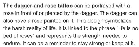 Dagger and rose tattoo meaning Meaning Of Rose Tattoo, Rose Meanings Tattoo, Dagger Rose Tattoo, Dagger And Rose Tattoo, Daggar Tattoo, Rose Dagger Tattoo, Dagger Tattoo Meaning, Knife And Rose Tattoo, Rose And Dagger Tattoo