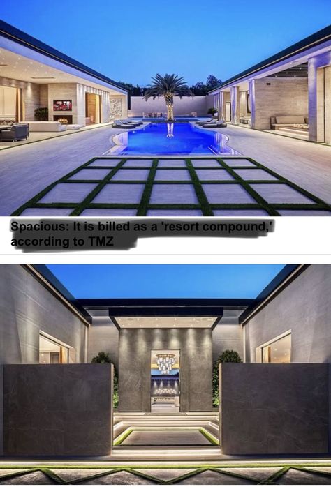 Selena Gomez House, Kylie Jenner House, Kardashian Home, Jenner House, Backyard House, Mansion Designs, Beverly Hills Houses, Backyard Remodel, Luxury Homes Dream Houses