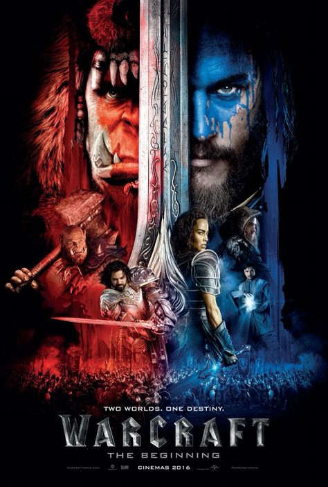 Warcraft | I really enjoyed watching this movie, it had more plot than your average fantasy movie, well choreographed fight scenes and kept me interested throughout Warcraft Film, World Of Warcraft Movie, Duncan Jones, Warcraft Movie, Warcraft Characters, New Movie Posters, Paula Patton, Travis Fimmel, Movie Posters Design