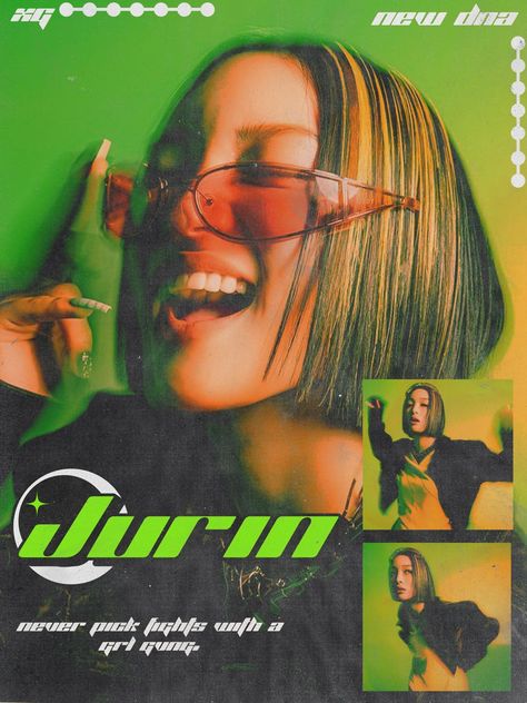 . Xg Posters Aesthetic, 2000s Design Graphic, Y2k Flyer, Xg Poster, Gen Z Aesthetic, Y2k Edits, Xg Jurin, Magazine Design Cover, Manual Photography . music cover art 90 Graphic Design, Y2k Flyer, Cover Art Music Ideas, Xg Poster, Y2k Poster Design, Y2k Aesthetic Poster, Music Magazine Cover, Gen Z Aesthetic, 2000s Design