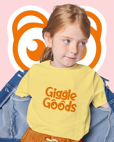 Toy Store Branding: Giggle Goods [Part 2/2] Here’s a peek at the playful branding elements: 🟠 Childish Logo Variations: To make the logo more playful, we adapted the type to fit the logo concept and become fun and playful. 🟠 T-shirt: The t-shirt has the bright and colorful Giggle Goods logo on it to make sure that children wear it with pleasure. 🟠 Stickers: These stickers are made in our animal graphics and can be used by children to decorate their items. 🟠 Toy Packaging: The Sleepy Fox... Toy Store Logo, Playful Branding, Store Branding, Logo Variations, Branding Elements, Toy Packaging, Children Wear, Logo Type, Logo Concept