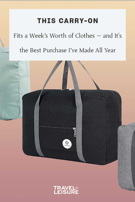 Traveling with just a personal item is no small feat, but it’s made easier with the Narwey Foldable Travel Duffel Bag. The compact, spacious, and lightweight carry-on fits enough for a week-long trip and always flies free. Find out why one traveler writer calls it their best purchase and shop it for $10 at Amazon. Click to shop now. We may receive compensation if you click on our links. #amazonfinds #amazontravelmusthaves #travelessentials #amazonmusthaves #carryonbag Traveling Accessories, Vacay Spots, Camper Maintenance, Carryon Bag, Tanzania Travel, Stylish Luggage, Travel Duffel Bag, Family Beach Trip, Packing Ideas