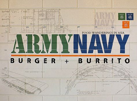 Food Wanderings : Mission Accomplished at Army Navy Army Navy Food, Army Typography, Quonset Hut, Navy Army, Mission Accomplished, Navy Logo, Food Logo, Army & Navy, Logo Food