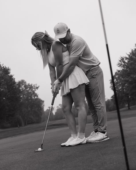 The golf session of my dreams!!!! @amberdashnier and Ryan were perfect and this was probably the first session amber and I have done that Ryan was excited about 😉 shout out to them for waking up so early on Memorial Day to do a sunrise session⛳️ Keywords: #michiganphotographer #couplesphotographer #destinationweddingphotographer #golf #westmichiganphotographer #midmichiganphotographer Golf Engagement Session, Golf Couple Pictures, Golf Engagement Photos, Golf Pics, Couples Golfing, Golf Photos, Golf Wedding, Engagement Inspo, Photoshoot Inspo