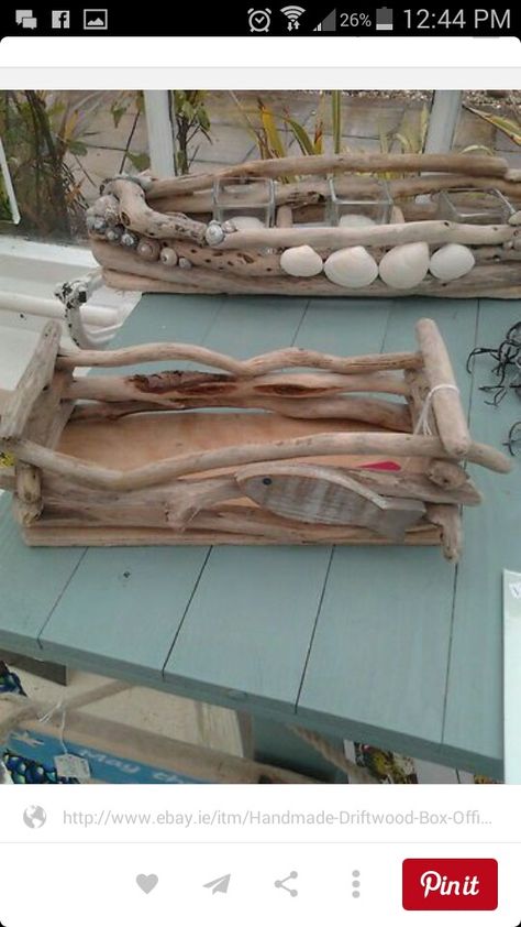 Takken Decor, Tre Kunst, Koti Diy, Driftwood Diy, Driftwood Projects, Driftwood Decor, Driftwood Crafts, Beach Crafts, Driftwood Art