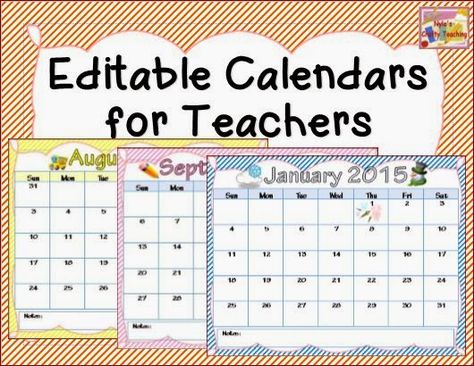 2015 Calendar Printable Editable for Teachers Printable Calendar Numbers, Editable Monthly Calendar, Teacher Calendar, Preschool Calendar, Calendar Math, Calendar Numbers, Editable Calendar, Classroom Calendar, Free Teacher