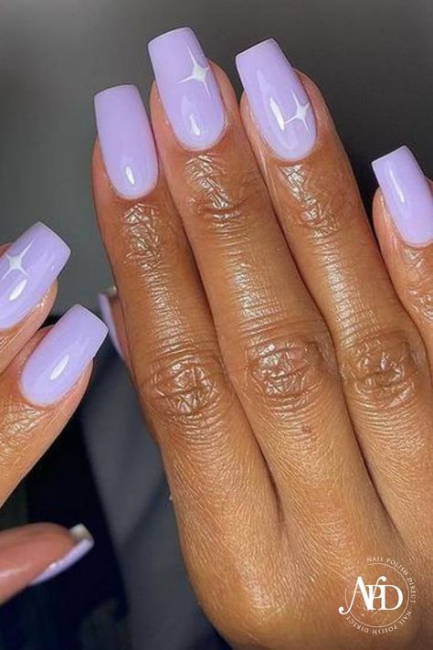 📸 : @mel_vivalasnails From lovely lilacs, pretty pastels and deeper shades, you’ll find your perfect purple gel nail polish at Nail Polish Direct. For long-lasting chip-resistant, full coverage, get a salon-worthy finish every time with these perfect purples. Pair your purple with a contrasting nail art design, by shopping our full gel polish collection today. Light Purple Nails Black Women, Lilac Nail Ideas Pastel Purple, Lavender Shellac Nails, Square Lavender Nails, Lilac Purple Nails Short, Lilac Short Nails, Short Lilac Nails, Different Shade Of Purple Nails, Light Purple Nails Design