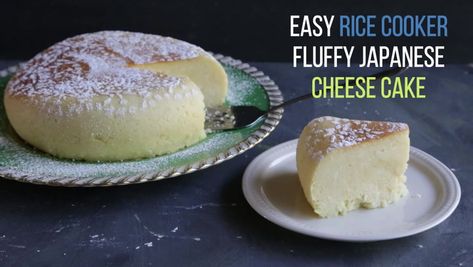 Zojirushi Rice Cooker Recipes, Rice Cooker Cheesecake, Fluffy Japanese Cheesecake, Jiggly Cheesecake, Zojirushi Rice Cooker, Stand Mixer Recipes, Heavenly Desserts, Slow Cooker Lamb, Mixer Recipes