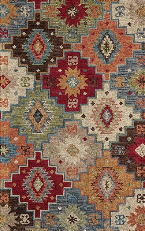 Momeni Tangier TAN23 Multi Rug Multi Rug, Kilim Fabric, Tangier, Rug Direct, A4 Poster, Sewing Material, Carpet Colors, Persian Carpet, Traditional Area Rugs