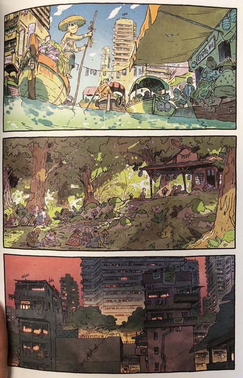 Guillaume Singelin - PTSD Fantasy Marketplace, Guillaume Singelin, Comic Book Layout, Comic Layout, Graphic Novel Art, Landscape Background, Wow Art, Animation Background, 판타지 아트