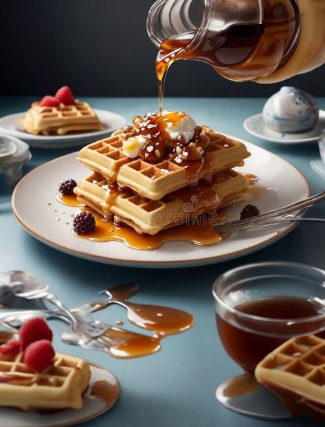 Tasty sweet waffles with maple syrup stock photography Syrup Illustration, Waffle Syrup, Waffles Photography, Sweet Waffles, Vector Background, Maple Syrup, Free Stock Photos, Syrup, Stock Photography