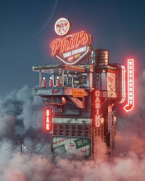 Filip Hodas (@hoodass) • Instagram photos and videos Neon Western, Neon Game, 3d Karakter, San Myshuno, Sci Fi City, Graphisches Design, Isometric Art, Cyberpunk City, Cyberpunk Art