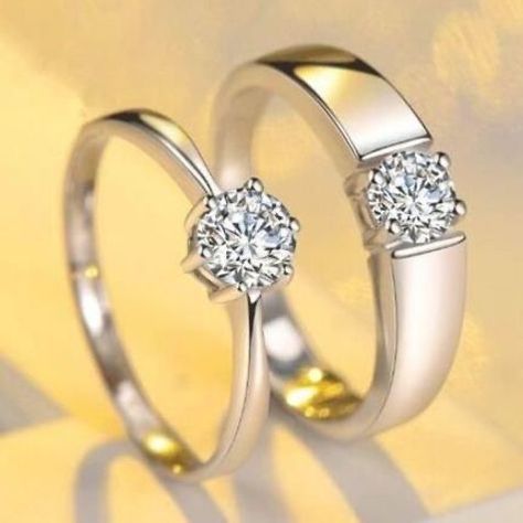 Tiffany Couple Ring Wedding Bands, Hunting Wedding Rings, White Gold Wedding Bands Women, Couple Rings Gold, Wedding Rings Sets His And Hers, Couple Ring Design, Cheap Wedding Rings, Engagement Rings Couple, Couples Ring Set