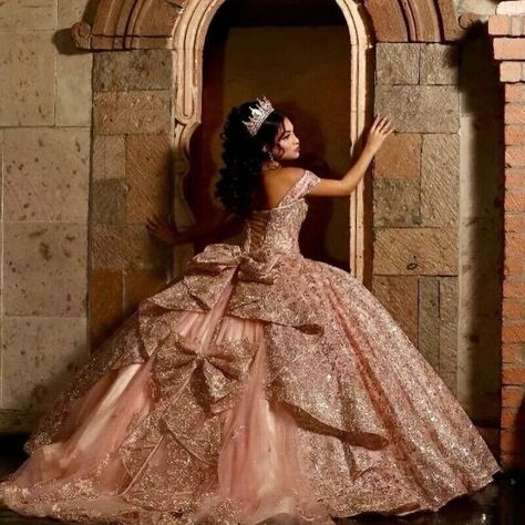 Rose Gold Quinceanera Dresses Sweetheart Evening Dresses Appliques Ball Gowns | eBay Rose Gold Quinceanera Dresses With Bow, Rose Gold Ball Gown, Rose Gold Quinceanera Dresses, Prom Dress Sparkly, Rose Gold Quince, Gold Ball Gown, Gold Quinceanera, Rose Gold Quinceanera, Rose Gold Prom Dress