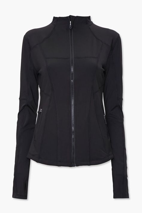 Zip Up Workout Jacket, Athletic Zip Up Jacket, Gym Zip Up Jacket, Lululemon Zip Up Jacket Aesthetic, Zip Up Sports Jacket, Athletic Jackets For Women, Fitted Zip Up Jacket, Black Zipup Jacket Outfit, Alice In Borderland Outfit Ideas