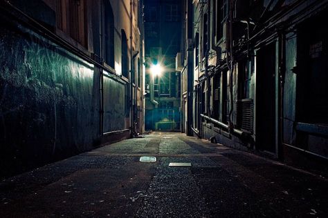 Alley Photography, Dark Alleyway, Fallout Posters, Blue Texture Background, Street Background, Go With Your Gut, Back Alley, Red Street, Dark Street