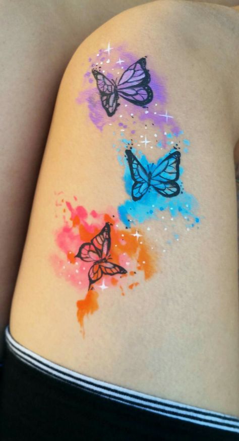 Pin by Andi_Skellin on Face painting | Face painting, Butterfly face paint, Face painting designs Face Painting Butterfly, Adult Face Painting, Butterfly Face Paint, Girl Face Painting, Paint Face, Painting Face, Arm Painting, Painting Butterfly, Glow Paint