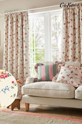 Pencil Pleat Curtains | Blackout Curtains | Next UK Cath Kidston Home, Rose Curtains, Pencil Pleat Curtains, Pleat Curtains, Sage Leaves, Wardrobe Furniture, Beautiful Curtains, Pencil Pleat, Pleated Curtains