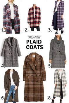 Fall trends: plaid coats - Cheryl Shops Check Coat Outfit, Plaid Coats For Women, Plaid Coat Outfit, Coats For Women Winter, Long Plaid Coat, Blue Plaid Coat, Plaid Coat Women, Plaid Winter Coat, Tartan Coat