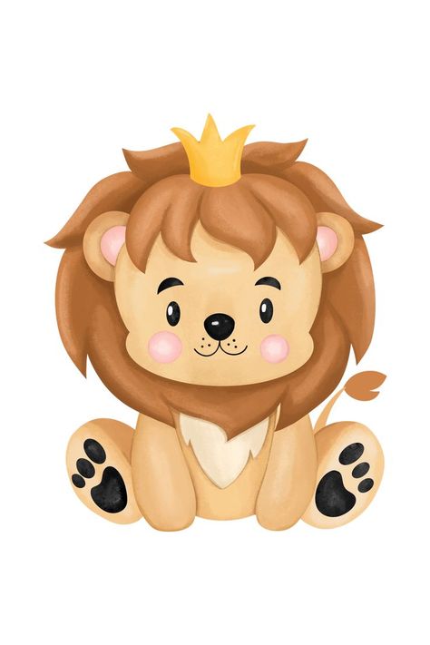 Jungle Decorations, Safari Baby Animals, Lion Birthday, Animal Baby Shower Theme, Safari Cakes, Idee Cricut, Minnie Mouse Bow, Baby Stickers, Lion Design