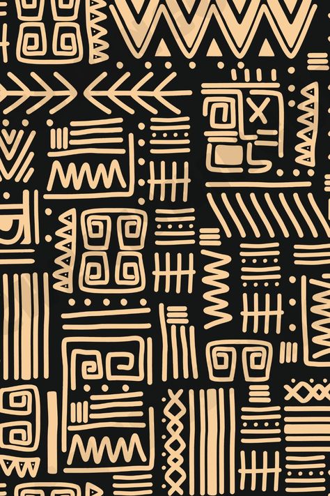 Add some tribal flair to your life with this stunning tribal seamless pattern. Featuring bold lines, geometric shapes, and earthy colors, this design is perfect for adding a touch of organic style to your home decor, wardrobe, or tech accessories. Whether you're looking for a unique statement piece or a stylish addition to your everyday essentials, this versatile tribal pattern is sure to impress. Afro Pattern Design, Africa Pattern Design, Organic Shapes Pattern, Africa Pattern, Africa Art Design, African Pattern Design, Textile Prints Design, Afrocentric Art, Abstract Geometric Art