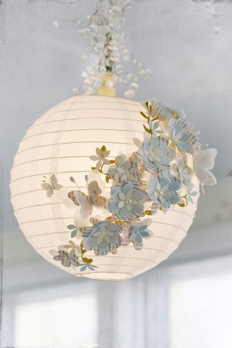 posies on paper lantern#Repin By:Pinterest++ for iPad# Diy Papillon, Butterfly Wedding Theme, Diy Butterfly, Butterfly Wedding, Paper Lantern, Décor Diy, Tree Ideas, The Ceiling, Paper Lanterns