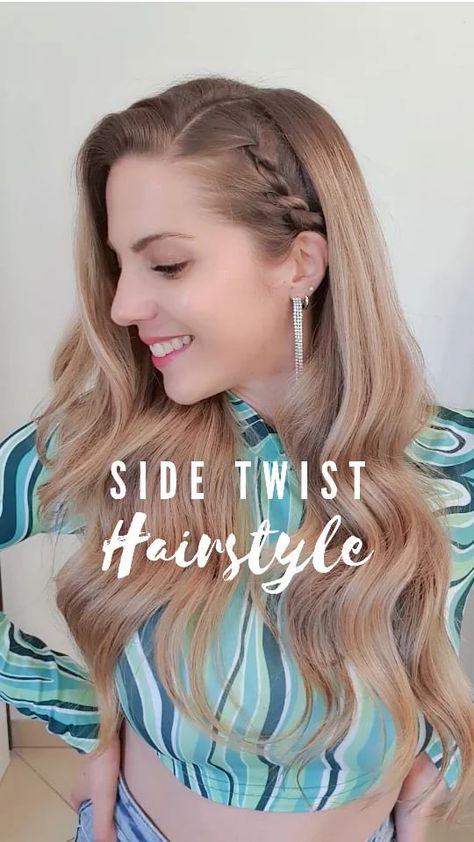 Braid Game, Side Part Hairstyles, Easy Sides, Festival Hair, Party Hairstyles, Hair Life, Twist Hairstyles, Hair Videos, Summer Hairstyles