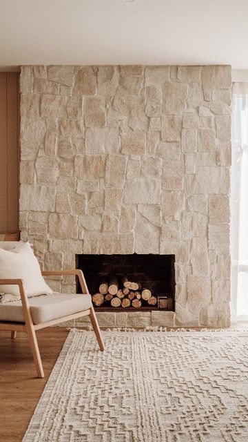 Stone Clad Fireplace, Fireplace Stone Tile, Pink Stone Fireplace, Earthy Fireplace, Sandstone Interior Wall, Natural Stone Wall Interior, Sandstone Hearth Stone Fireplaces, Sandstone Wall Interior, Fireplace Wall Ideas Stone