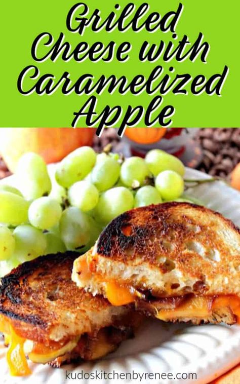 Grilled Cheddar Cheese Sandwich With Caramelized Apple Granny Smith Apples Recipes, Cheddar Cheese Sandwich, Cheddar Cheese Recipes, Apple Sandwich, Gourmet Grilled Cheese, Caramelised Apples, Best Grilled Cheese, Apple Season, Hot Sandwich