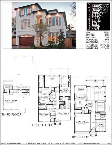 Spanish Villa Floor Plans, Small Home Design Plans, Manor House Plans, Small Home Design, House Plans 2 Story, Best Home Plans, House Plans Ideas, Two Story House Plans, House Illustration