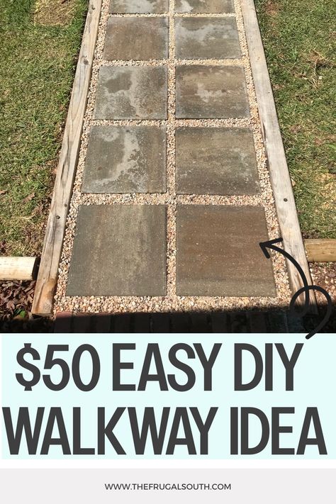 Discover creative and budget-friendly DIY walkway ideas for your backyard or front door entrance. Whether you're looking to use pavers or create a unique pathway, these DIY walkways paths are sure to inspire you. Enhance the curb appeal of your home with these beautiful and easy-to-follow walkway ideas. Create a welcoming atmosphere by adding a personalized touch to your outdoor space. Get ready to tackle your next project and elevate the look of your home with these DIY walkway inspirations! Backdoor Ideas, Cheap Walkway Ideas Diy, Cheap Walkway Ideas, Walkway Concrete, Diy Stone Walkway, Diy Walkway, Paver Walkway Diy, Concrete Pavers Walkway, Front Door Landscaping