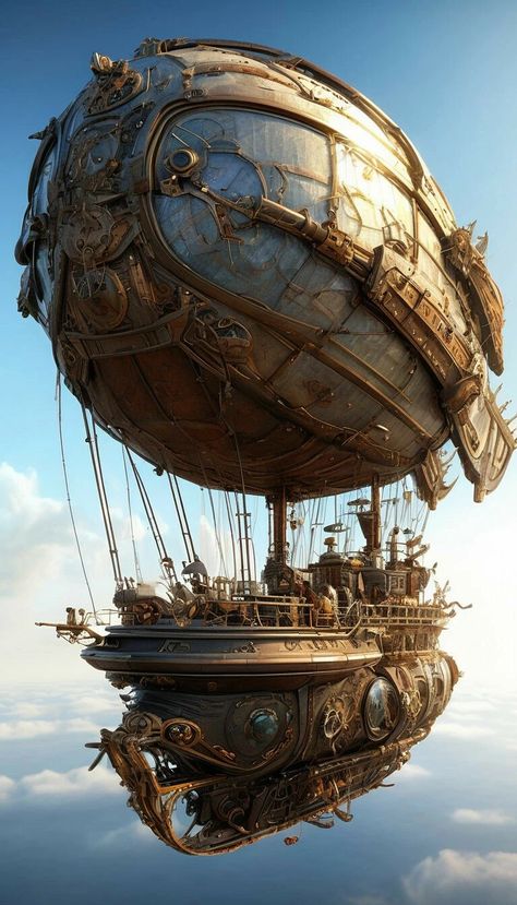 Steampunk Kunst, Airship Art, Zeppelin Art, Steampunk Airship, Art Steampunk, Steampunk Art, Retro Futuristic, Dieselpunk, Zeppelin